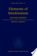 Elements of intuitionism.