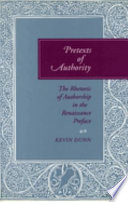 Pretexts of authority : the rhetoric of authorship in the Renaissance preface /