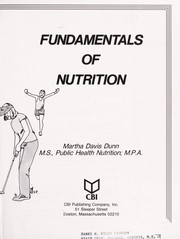 Fundamentals of nutrition /