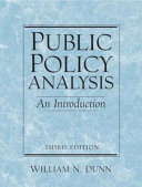 Public policy analysis : an introduction /