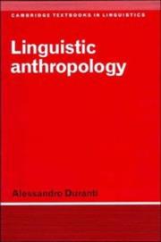 Linguistic anthropology /