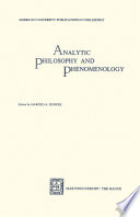 Analytic Philosophy and Phenomenology /
