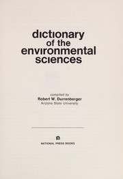 Dictionary of the environmental sciences /