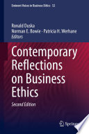 Contemporary Reflections on Business Ethics /