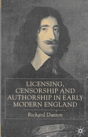 Licensing, censorship and authorship in early modern England : buggeswords /