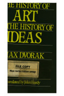 The history of art as the history of ideas /