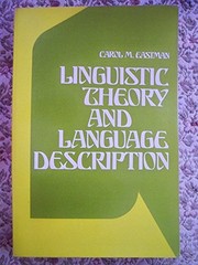 Linguistic theory and language description /