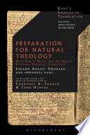 Preparation for natural theology : with Kant's notes and the Danzig rational theology transcript /