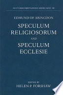 Speculum religiosorum ; and, Speculum ecclesie /