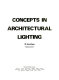 Concepts in architectural lighting /