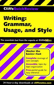 CliffsQuickReview writing : grammar, usage, and style /