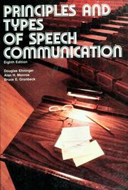 Principles and types of speech communication /