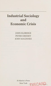 Industrial sociology and economic crisis /