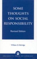 Some thoughts on social responsibility /