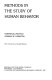 Methods in the study of human behavior /