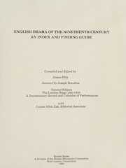 English drama of the nineteenth century : an index and finding guide /