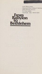From Babylon to Bethlehem : the people of God between the testaments /