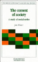 The cement of society : a study of social order /