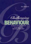 Challenging behaviour : analysis and intervention in people with learning disabilities /