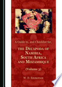 A guide to, and checklist for, the decapoda of Namibia, South Africa and Mozambque.