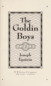The Goldin boys : stories /