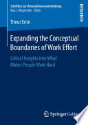Expanding the Conceptual Boundaries of Work Effort : Critical Insights into What Makes People Work Hard /