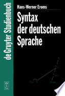 Syntax der deutschen Sprache /
