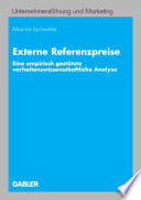 Externe Referenzpreise : Eine empirisch gestützte verhaltenswissenschaftliche Analyse.