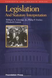 Legislation and statutory interpretation /