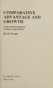 Comparative advantage and growth : trade and development in theory and practice /