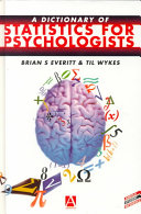 Dictionary of statistics for psychologists /