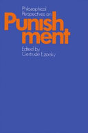 Philosophical perspectives on punishment /