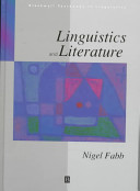 Linguistics and literature : language in the verbal arts of the world /