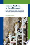 Content analysis in social research : study contexts, avenues of research, and data communication strategies /
