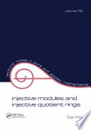Injective modules and injective quotient rings /