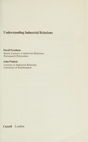 Understanding industrial relations /