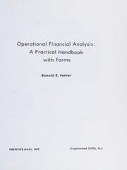 Operational financial analysis : a practical handbook with forms /