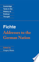 Fichte : addresses to the German nation /