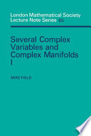 Several complex variables and complex manifolds /