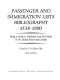 Passenger and immigration lists bibliography, 1538-1900 : being a guide to published lists of arrivals in the United States and Canada /