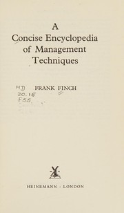 A concise encyclopedia of management techniques /