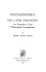 Wittgenstein--the later philosophy : an exposition of the Philosophical investigations /