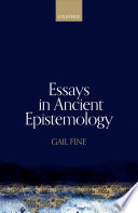 Essays in ancient epistemology /