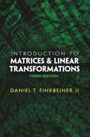 Introduction to matrices and linear transformations /