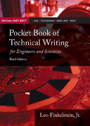 Pocket book of technical writing for engineers and scientists /