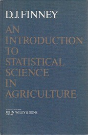 An introduction to statistical science in agriculture /