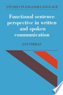 Functional sentence perspective in written and spoken communication /
