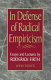 In defense of radical empiricism : essays and lectures /