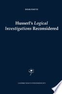 Husserl's Logical Investigations Reconsidered /