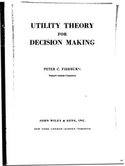 Utility theory for decision making /